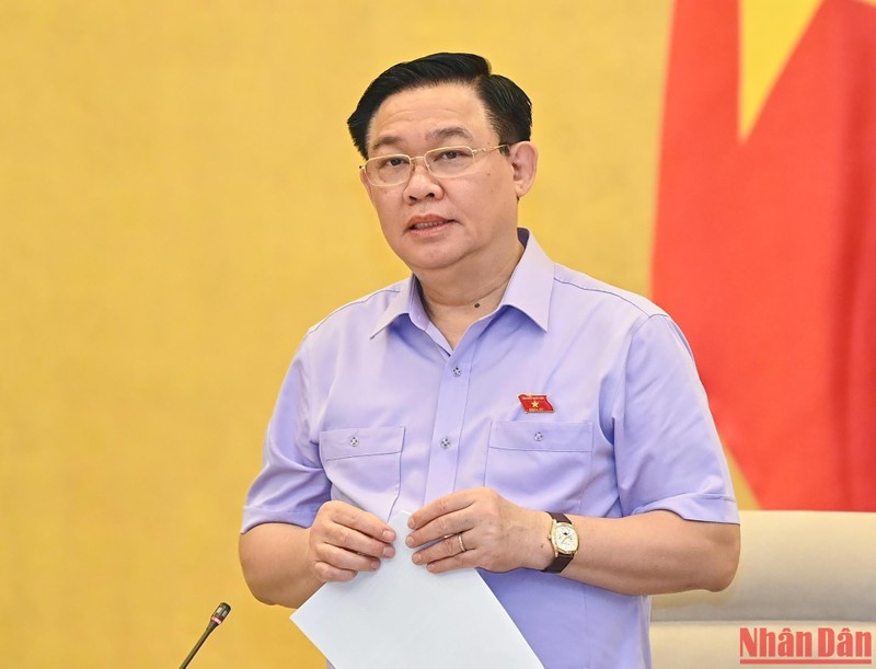 Chủ tịch Quốc hội Vương Đình Huệ phát biểu khai mạc Phiên họp chuyên đề pháp luật tháng 9 của Ủy ban Thường vụ Quốc hội.