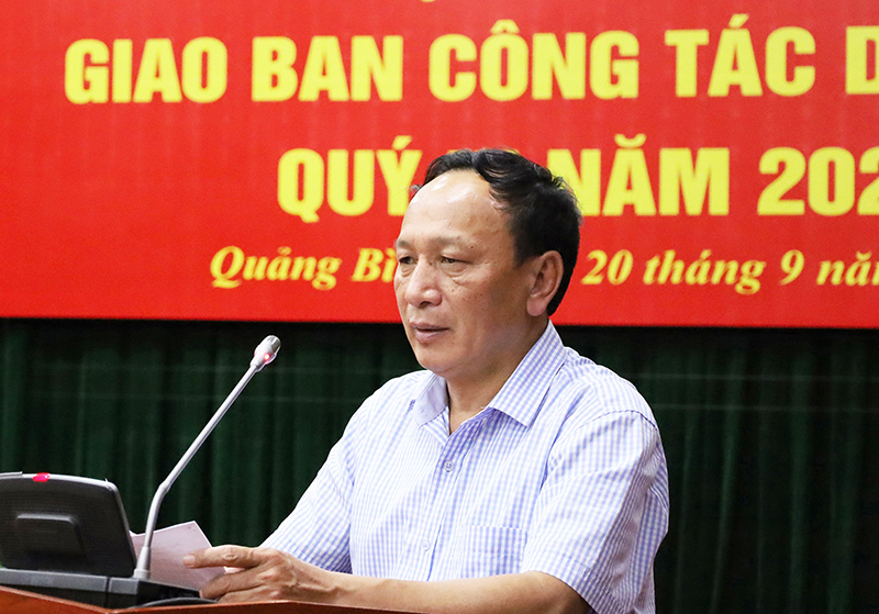 Đồng chí Phó Bí thư Thường trực Tỉnh ủy Trần Hải Châu phát biểu kết luận hội nghị.