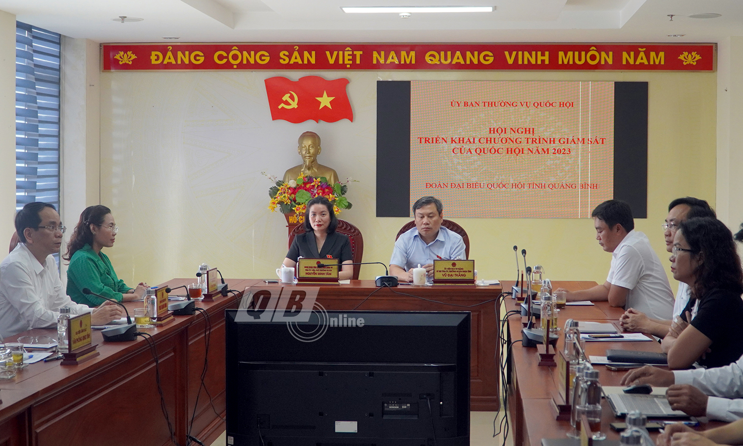 Toàn cảnh hội nghị tại điểu cầu tỉnh Quảng Bình