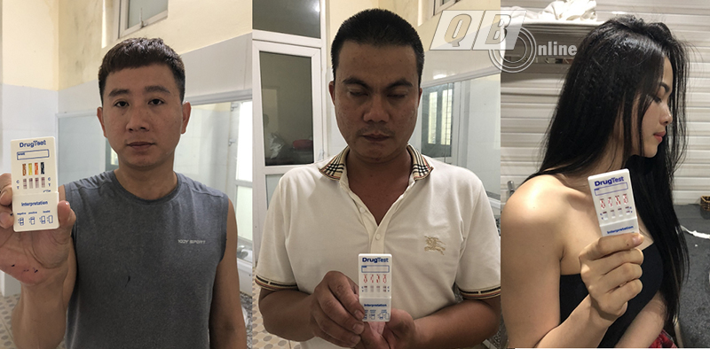 3 đối tượng Đặng Anh Hùng, Nguyễn Trường Quyền và Trần Thị Hương đang bị tạm giữ hình sự về hành vi tổ chức sử dụng trái phép chất ma túy.