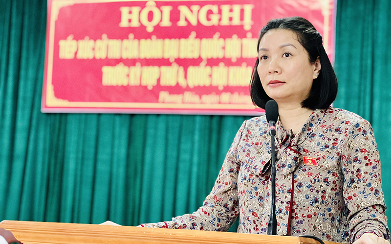 Đại biểu Quốc hội tỉnh tiếp xúc cử tri tại huyện Tuyên Hóa