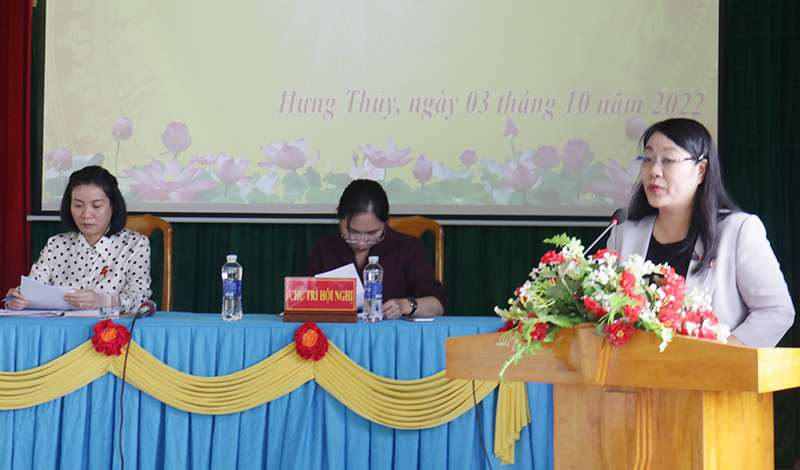 Đại biểu Nguyễn Thị Tuyết Nga báo cáo nội dung, chương trình kỳ họp thứ 4, Quốc hội khóa XV.