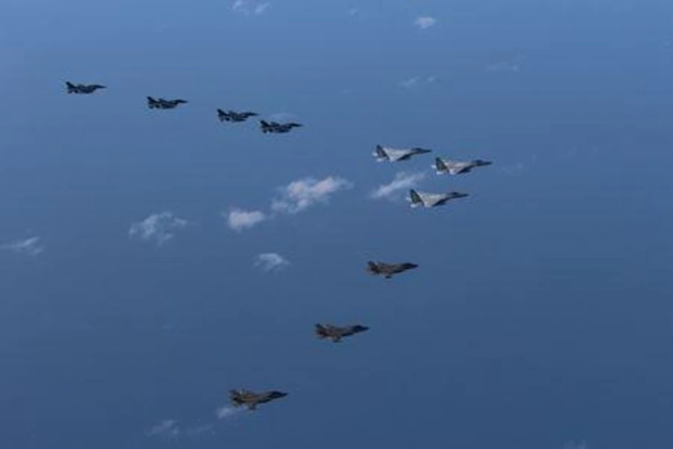 Máy bay chiến đấu của Mỹ và Nhật Bản tham gia tập trận. (Nguồn: Reuters)