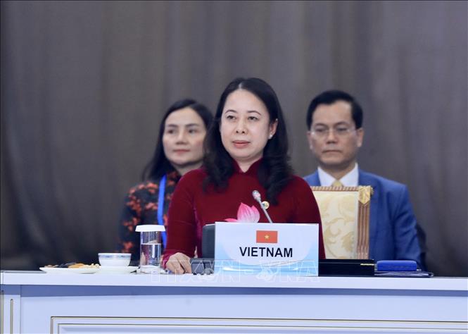 Phó Chủ tịch nước Võ Thị Ánh Xuân phát biểu tại phiên khai mạc hội nghị. Ảnh: Lâm Khánh/TTXVN