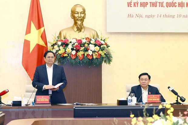 Thủ tướng Chính phủ Phạm Minh Chính phát biểu. (Ảnh: Doãn Tấn/TTXVN)