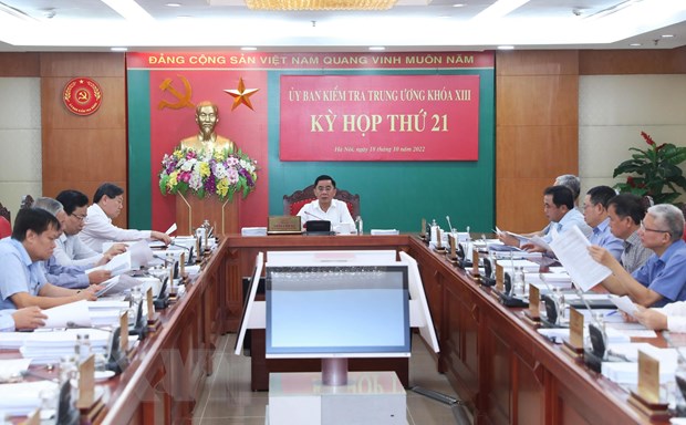 Ủy ban Kiểm tra Trung ương họp kỳ thứ 21. (Ảnh: Lâm Khánh/TTXVN)