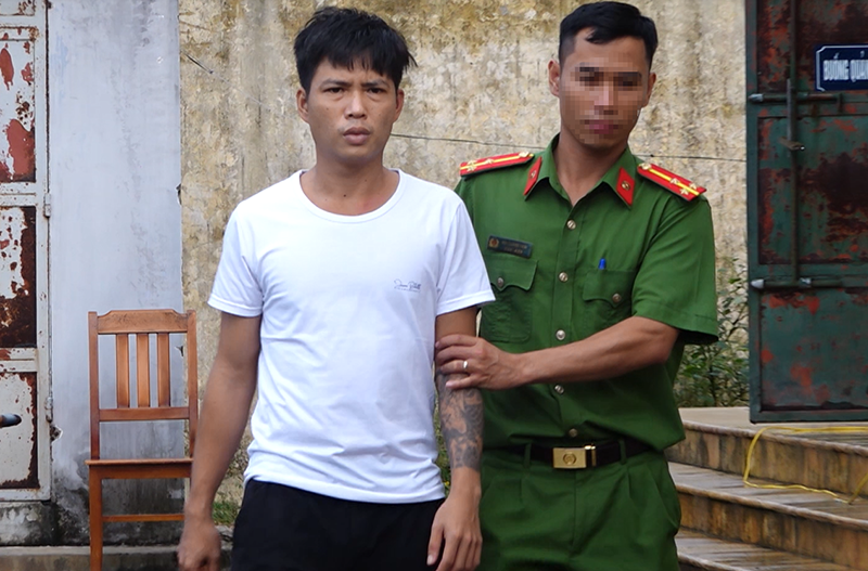 Đối tượng Nguyễn Lương Bằng tại cơ quan điều tra.