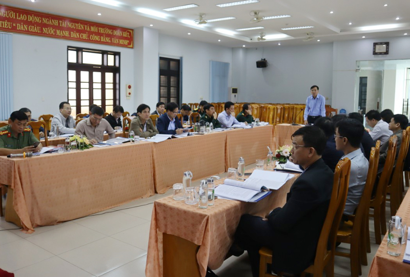 Giám đốc Sở Tài nguyên và Môi trường Nguyễn Huệ phát biểu tại hội thảo.