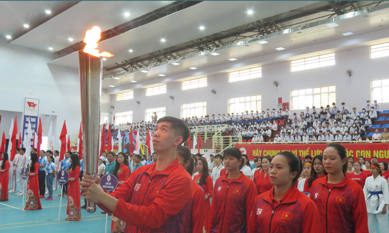 Với sự chuẩn bị chu đáo, đoàn thể thao Quảng Bình vững tin bước vào Đại hội Thể thao toàn quốc lần thứ IX. Ảnh: M. H