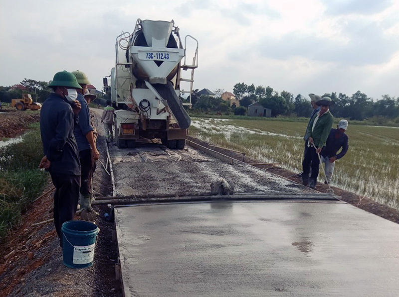 Huyện Quảng Ninh đẩy nhanh tiến độ thực hiện các dự án, công trình trên địa bàn.