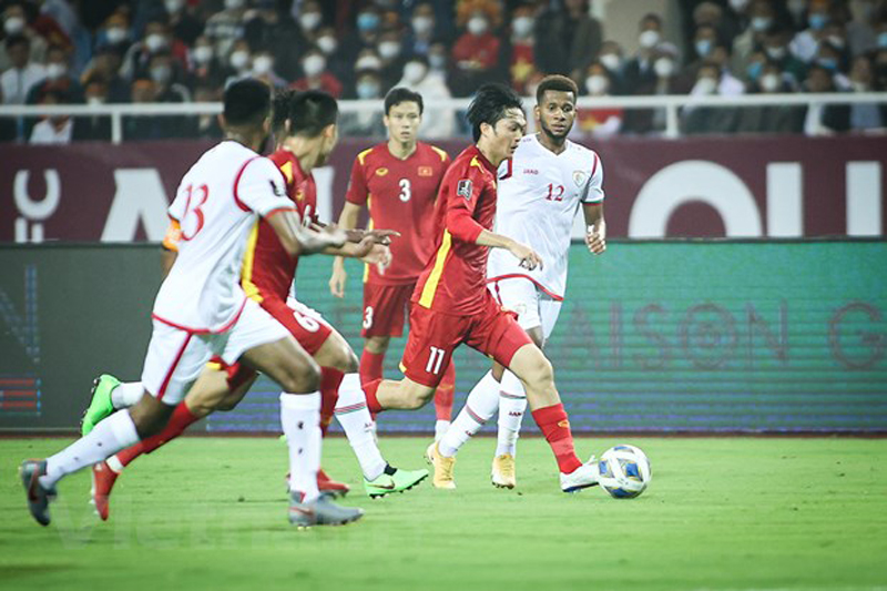 Đội tuyển Việt Nam lần đầu tiên vào đến Vòng loại thứ ba World Cup với các đối thủ hàng đầu châu Á. (Ảnh: PV/Vietnam+)