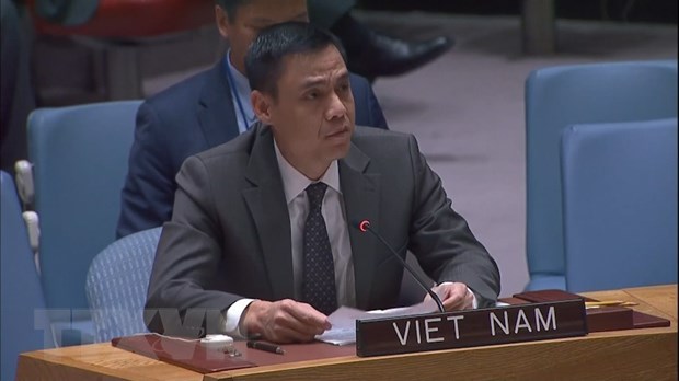 Đại sứ Đặng Hoàng Giang, Trưởng Phái đoàn Việt Nam tại Liên hợp quốc. (Ảnh: TTXVN)