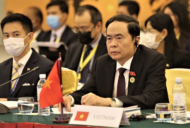 Phó Chủ tịch Thường trực Quốc hội Việt Nam Trần Thanh Mẫn tại phiên họp họp trù bị AIPA, chuẩn bị cho cuộc gặp các nhà lãnh đạo AIPA-ASEAN. (Ảnh: Huỳnh Thảo/TTXVN)
