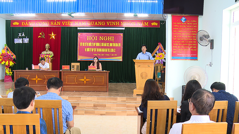 Tổ đại biểu HĐND tỉnh tiếp xúc cử tri tại xã Quảng Thủy, TX. Ba Đồn. 