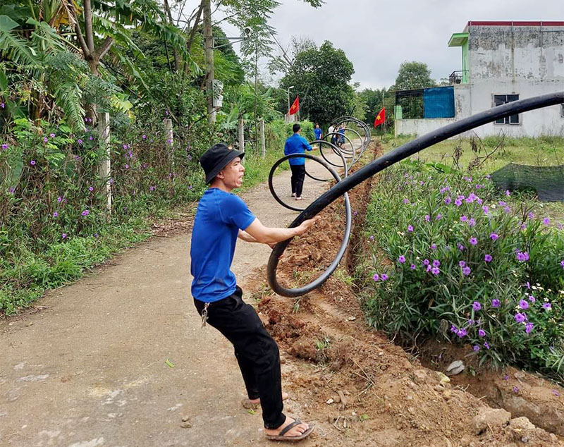 Công trình hoàn thành sẽ cung cấp nước sạch cho 20 hộ dân ở khu vực giãn dân Phú Vinh, Bắc Nghĩa