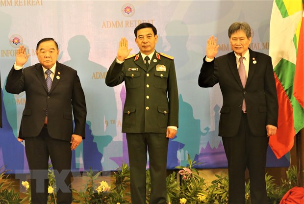 Đại tướng Phan Văn Giang (giữa), Bộ trưởng Bộ Quốc Việt Nam, tại Hội nghị. (Ảnh: Huỳnh Thảo/TTXVN)