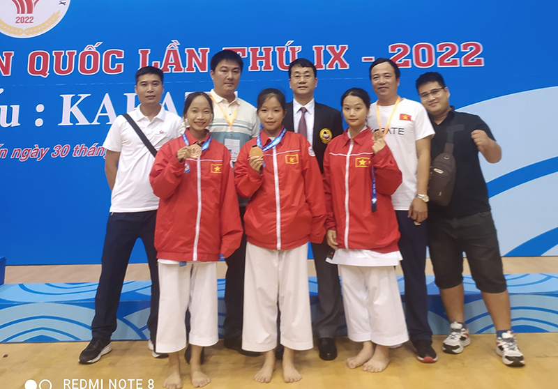 Vận động viên đoạt huy chương đồng môn Karate Đại hội Thể thao toàn quốc