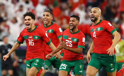 Marocco bất ngờ vượt qua  "ông lớn " Tây Ban Nha ở vòng 1/8. Ảnh: FIFA