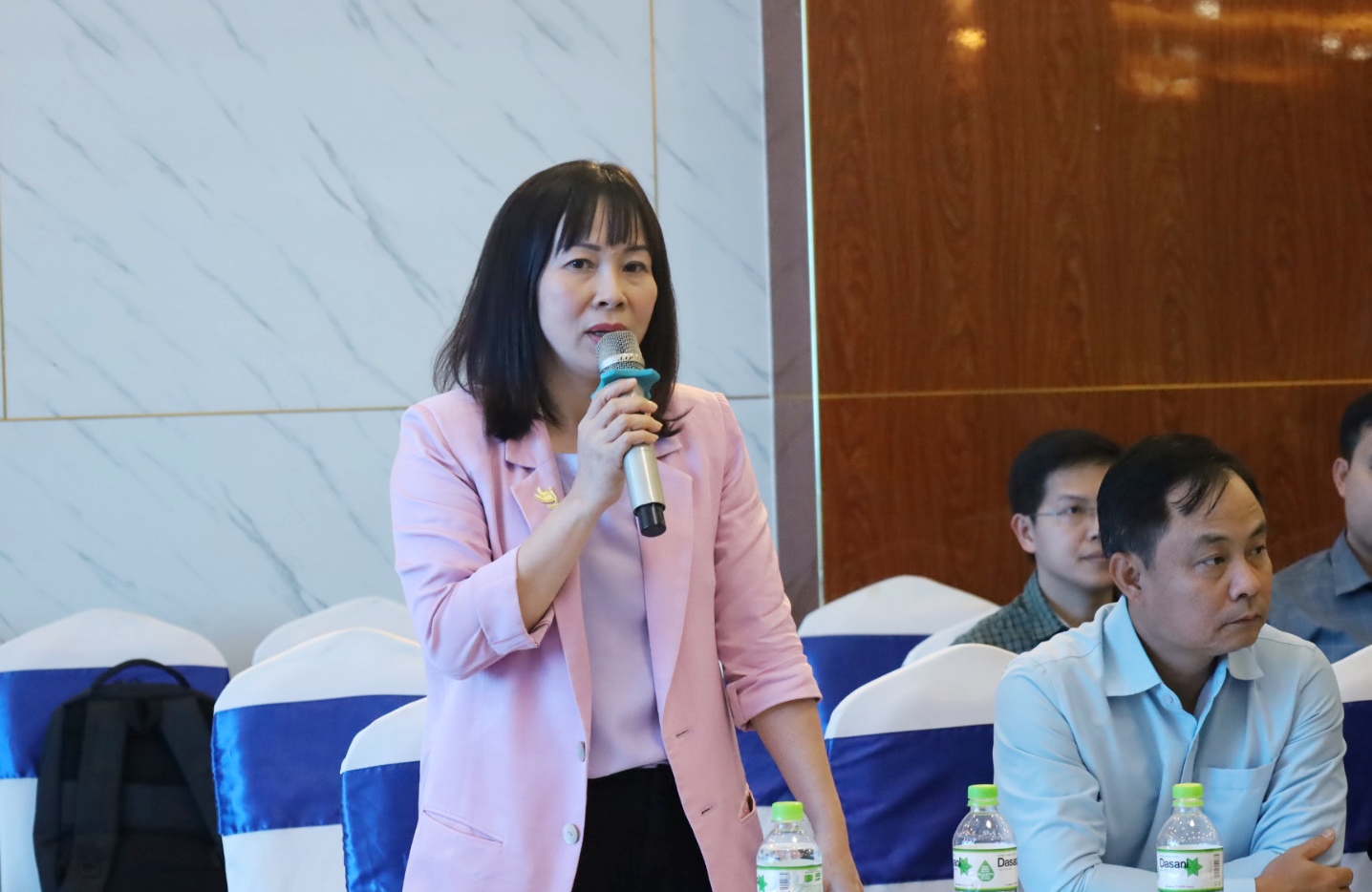 Đại diện lãnh đạo Sở Du lịch Đà Nẵng phát biểu tại hội nghị.