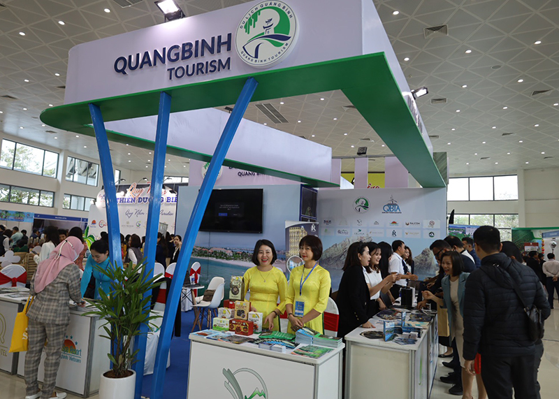 Gian hàng của ngành Du lịch Quảng Bình tại VITM Đà Nẵng 2022.