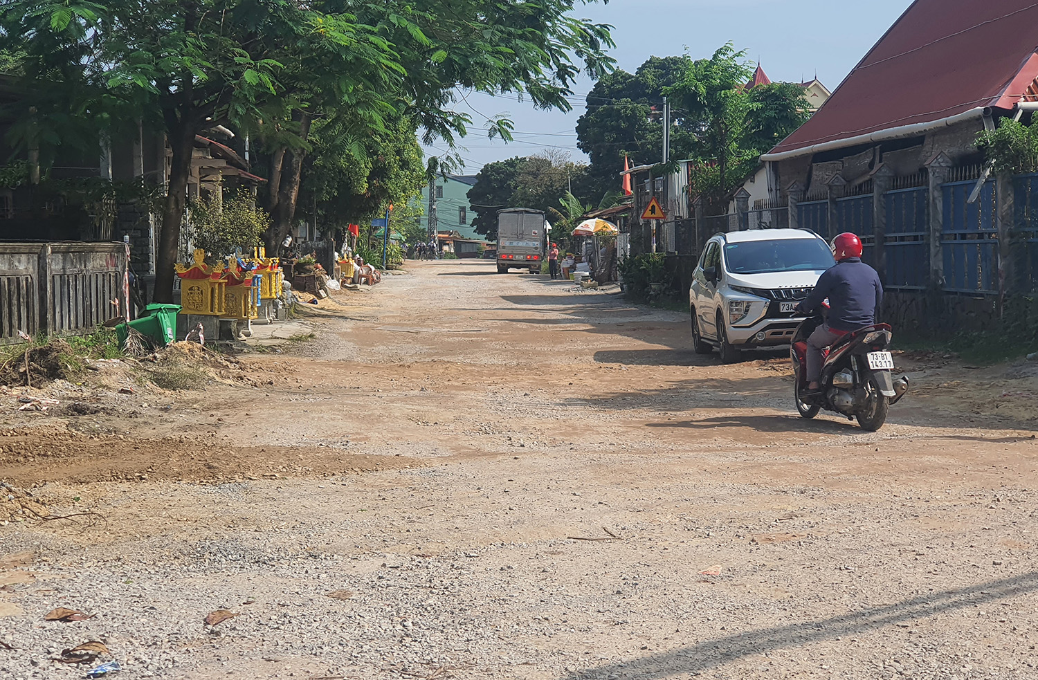 Tại tuyến đường Lê Hồng Phong (phường Đồng Sơn, TP. Đồng Hới), đơn vị thi công đã hoàn trả mặt bằng phạm vi thi công.