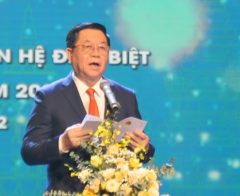 Ông Nguyễn Trọng Nghĩa, Bí thư Trung ương Đảng, Trưởng Ban Tuyên giáo Trung ương phát biểu. (Ảnh: PV/Vietnam+)