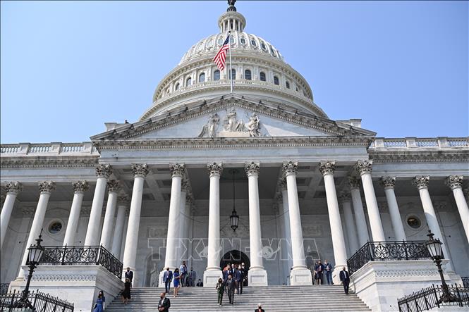 Quang cảnh bên ngoài trụ sở Quốc hội Mỹ ở Washington DC. Ảnh tư liệu: AFP/TTXVN