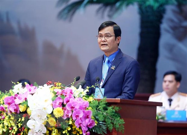 Ông Bùi Quang Huy đắc cử Bí thư thứ Nhất Trung ương Đoàn (Ảnh: Phạm Kiên/TTXVN)