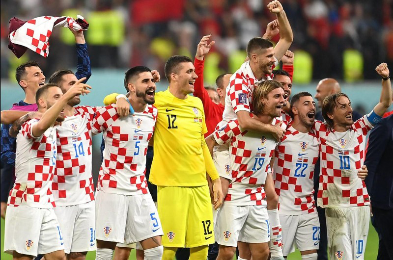 Sau chiến thắng 2-1 trước Maroc, Croatia có lần thứ hai liên tiếp về đích trong tốp 3 chung cuộc ở sân chơi World Cup. (Ảnh: FIFA)