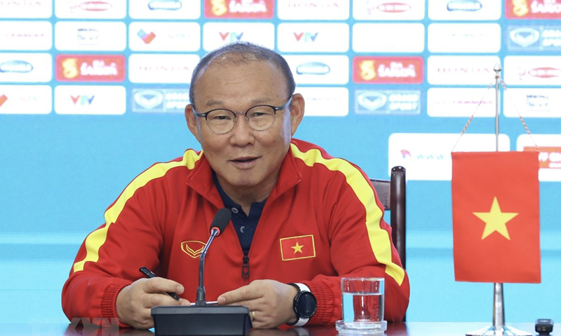 Huấn luyện viên Park Hang-seo khẳng định đội tuyển Việt Nam đã chuẩn bị tốt cho AFF Cup 2022. (Ảnh: TTXVN)