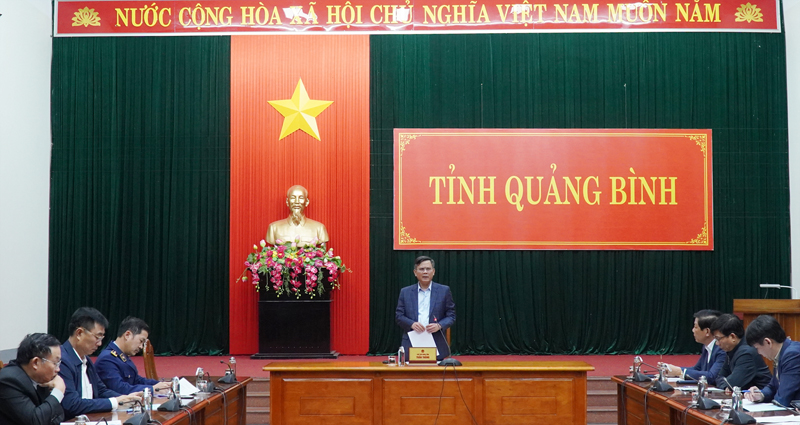 Đồng chí Trần Thắng, Chủ tịch UBND tỉnh, Trưởng Ban Chỉ đạo VSATTP tỉnh chủ trì hội nghị. 