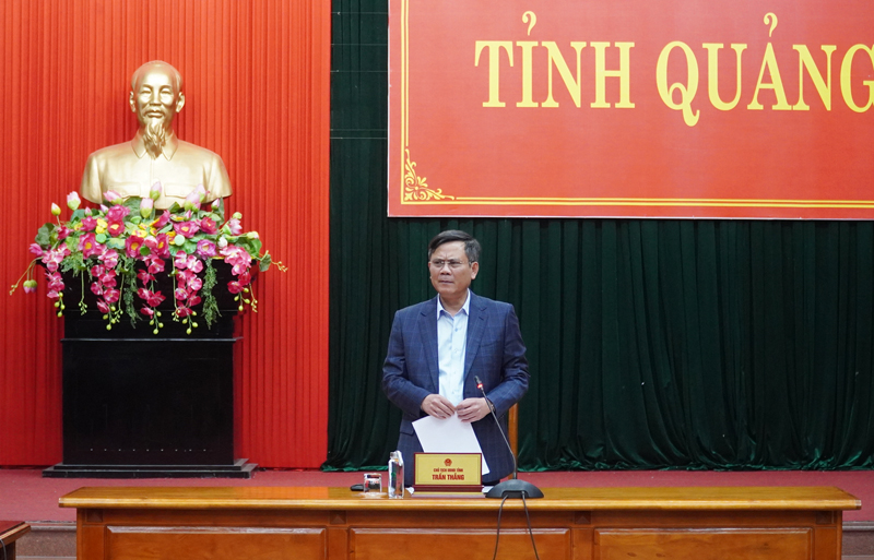 Đồng chí Chủ tịch UBND tỉnh Trần Thắng kết luận hội.