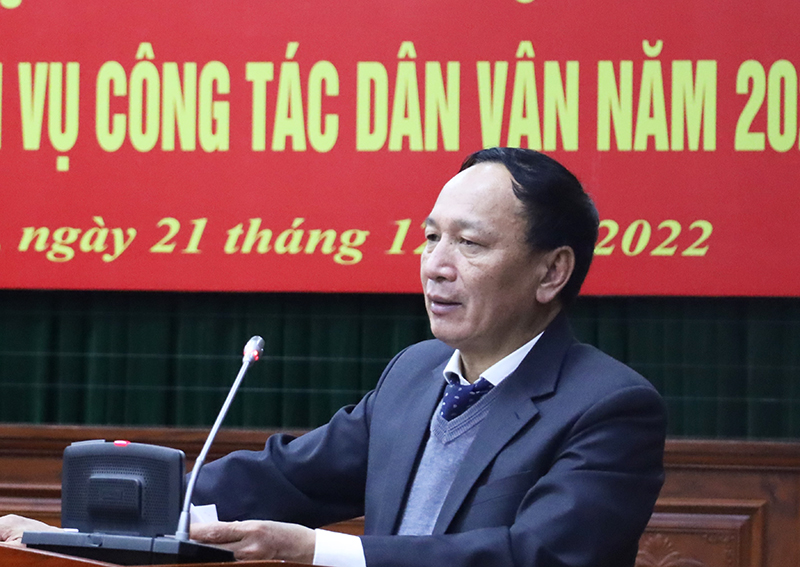  Đồng chí Phó Bí thư Thường trực Tỉnh ủy Trần Hải Châu phát biểu chỉ đạo hội nghị.