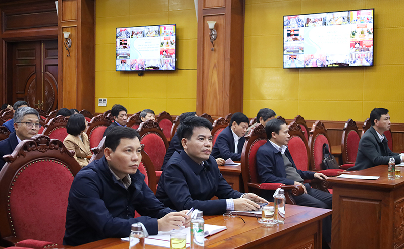  Các đại biểu dự hội nghị tại điểm cầu Quảng Bình.