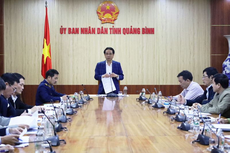 Đồng chí Phan Mạnh Hùng, Phó Chủ tịch UBND tỉnh, Trưởng Ban chỉ đạo 389 tỉnh phát biểu tại hội nghị.