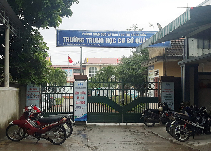 Trường THCS Quảng Thọ-nơi có đơn tố cáo và được kết luận có nhiều sai phạm.