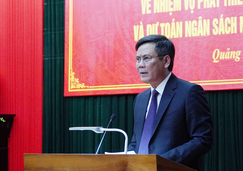 Đồng chí Chủ tịch UBND tỉnh Trần Thắng phát biểu kết luận tại hội nghị.