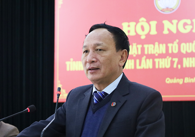  Đồng chí Phó Bí thư Thường trực Tỉnh ủy Trần Hải Châu phát biểu chỉ đạo tại hội nghị.
