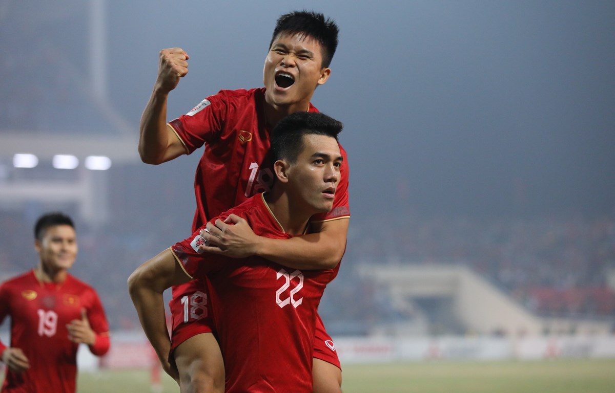 Đội tuyển vào chung kết AFF Cup 2022 với thành tích giữ sạch lưới. (Ảnh: PV/Vietnam+)