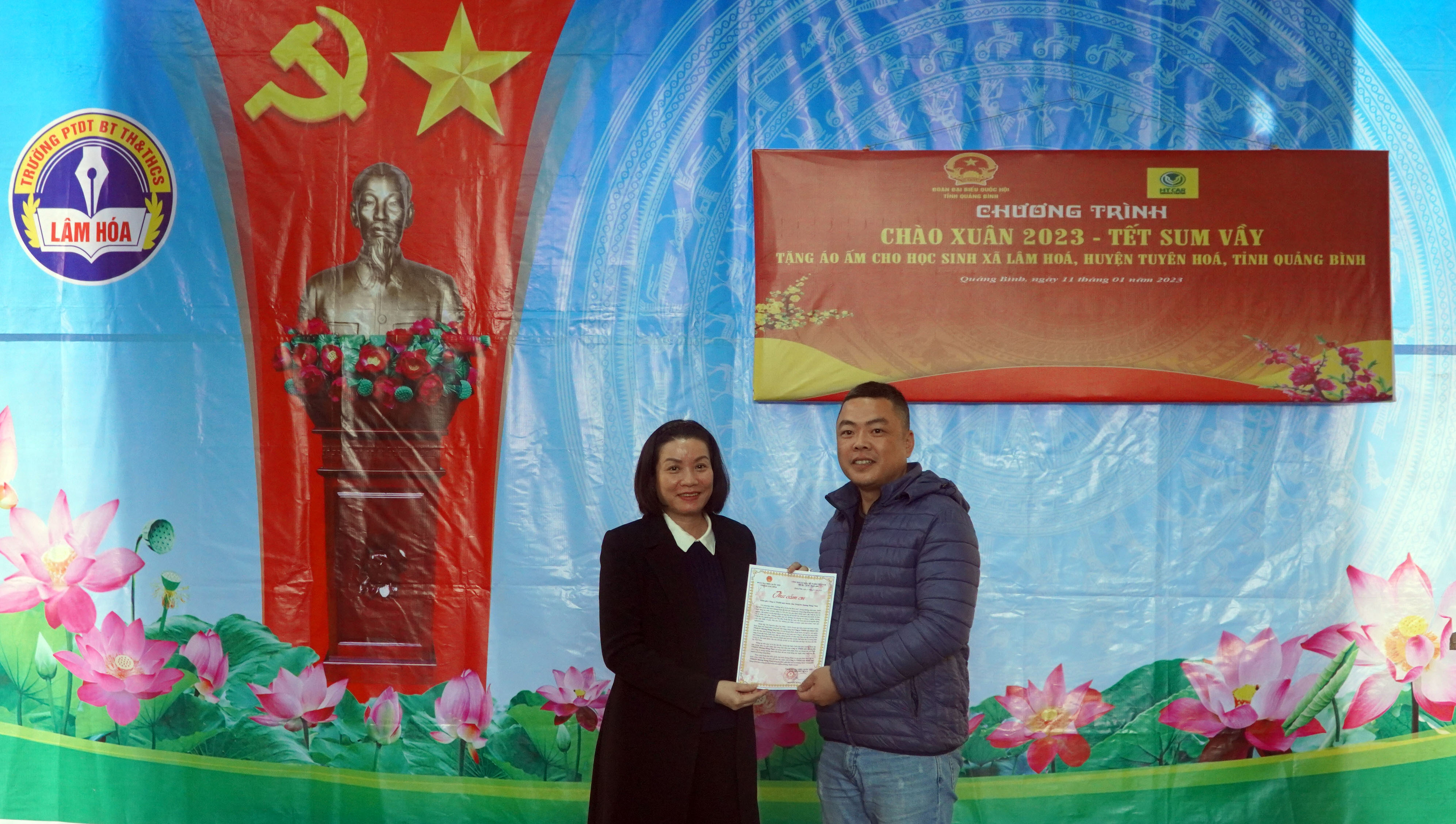 Đại biểu Nguyễn Minh Tâm gửi thư cảm ơn đến nhà tài trợ
