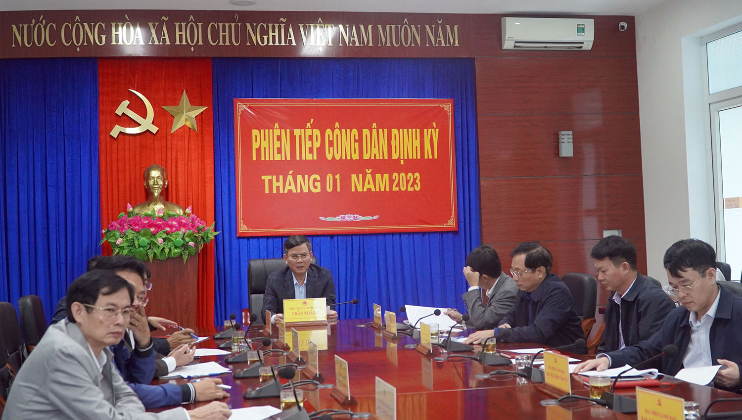 Toàn cảnh phiên tiếp công dân của đồng chí Chủ tịch UBND tỉnh Trần Thắng