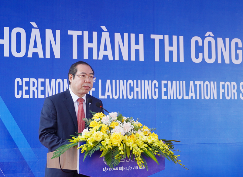 Chủ tịch Công đoàn EVN Đỗ Đức Hùng phát động thi đua hoàn thành thi công phần móng Nhà máy Nhiệt điện Quảng Trạch I