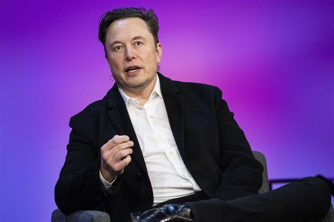 Tỷ phú công nghệ, chủ hãng xe điện Tesla Elon Musk. Ảnh tư liệu: AFP/TTXVN