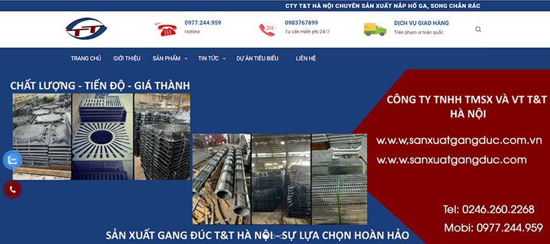 Công ty T&T Hà Nội chuyên sản xuất và cung cấp nắp hố ga theo yêu cầu 