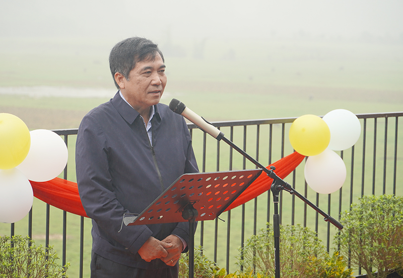 Đồng chí Phó Chủ tịch Thường trực UBND tỉnh Đoàn Ngọc Lâm phát biểu chúc mừng tại lễ khai trương.
