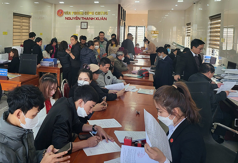 Hoạt động công chứng, chứng thực tại Văn phòng công chứng Nguyễn Thanh Xuân.