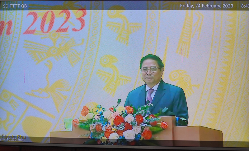 Thủ tướng Phạm Minh Chín ghi nhận và đánh giá cao kết quả đạt được của ngành Y tế trong năm 2022 (ảnh chụp màn hình).