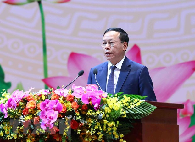 Phó Chánh án Tòa án nhân dân Tối cao Nguyễn Trí Tuệ phát biểu. (Ảnh: Phạm Kiên/TTXVN)