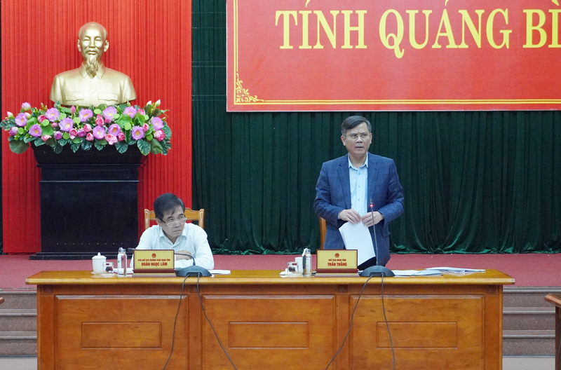 Đồng chí Chủ tịch UBND tỉnh Trần Thắng chỉ đạo các sở, ngành, địa phương tập trung đẩy nhanh tiến độ thực hiện 3 chương trình MTQG.