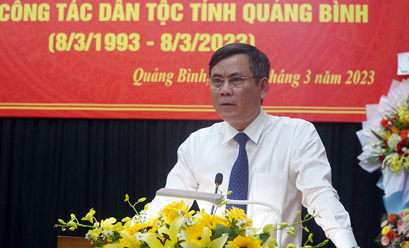 Đồng chí Chủ tịch UBND tỉnh Trần Thắng phát biểu tại lễ kỷ niệm